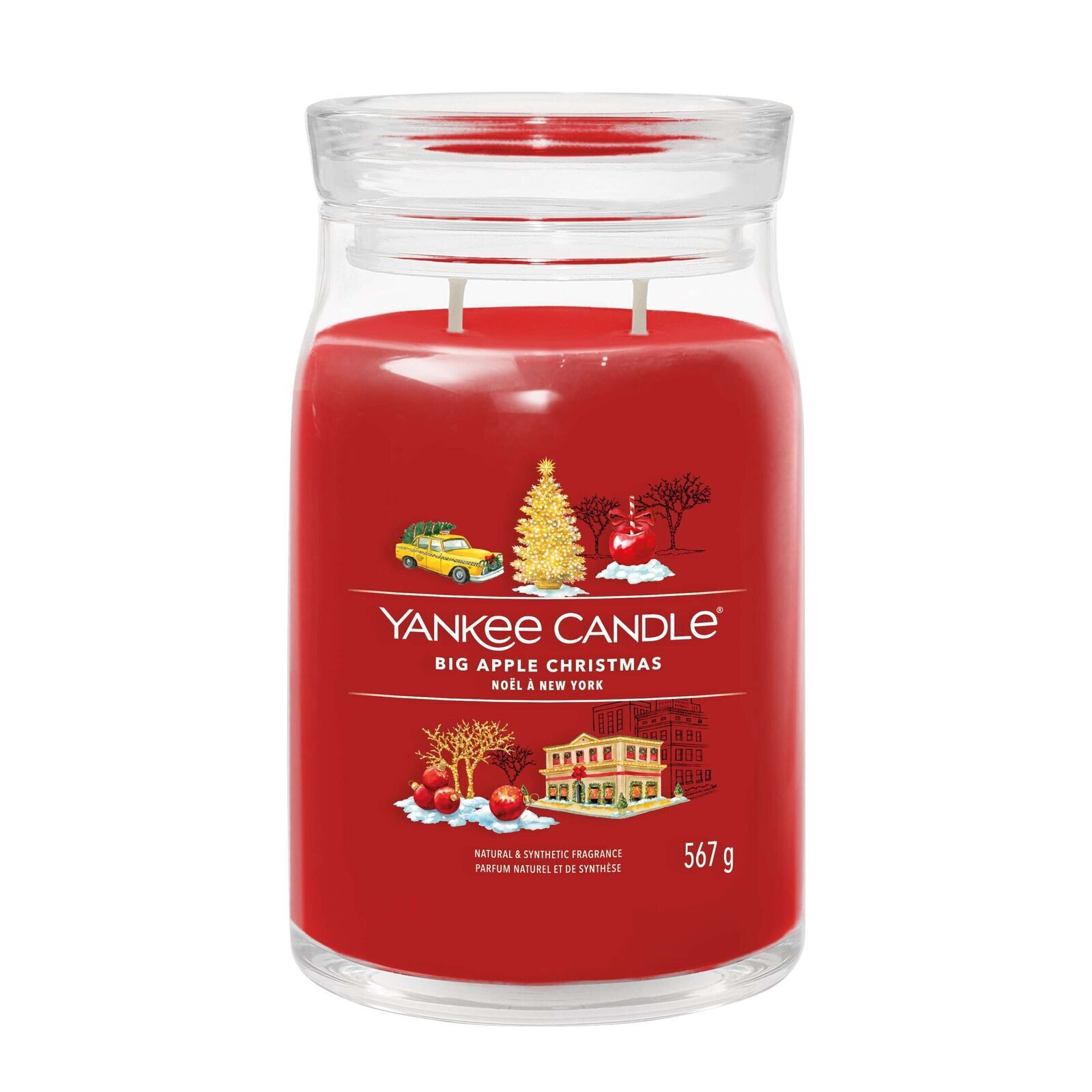 Big Apple Christmas Signature Large Jar 567g 2-Docht Essen, Ketchup, Krug