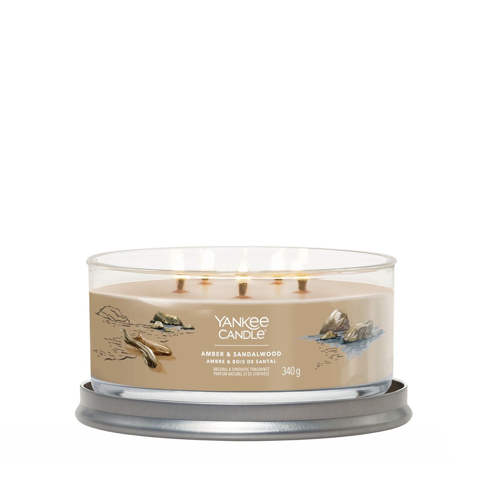 Amber__Sandalwood_Multiwick_LIT-1-1 Amber & Sandalwood Signature Multiwick Tumbler 340g 5-Docht
