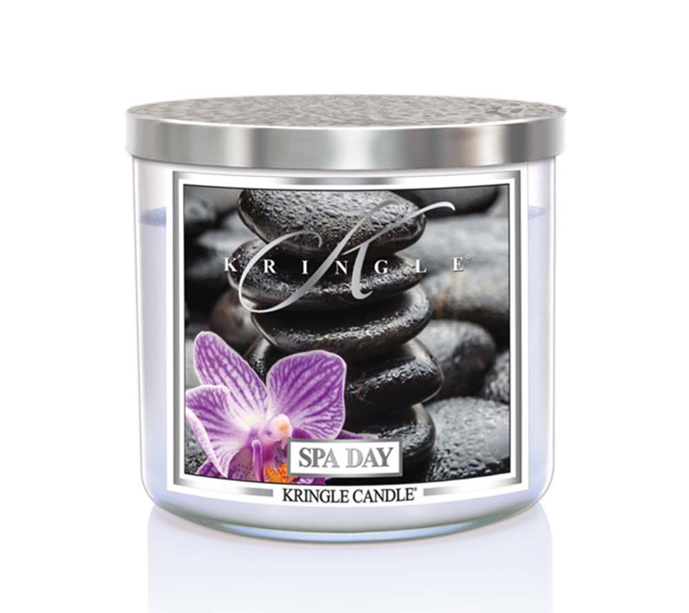 kringle_candle_spa_day_silver_lid_american_heritage Spa Day 396g Tumbler 3-Docht