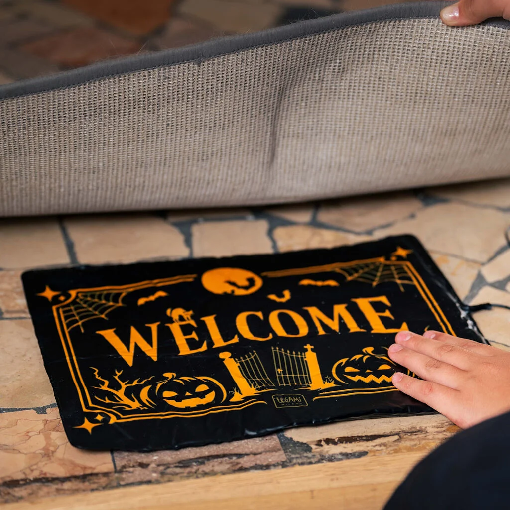 Doormat, Halloween, Welcome, Pumpkin, Spider Web