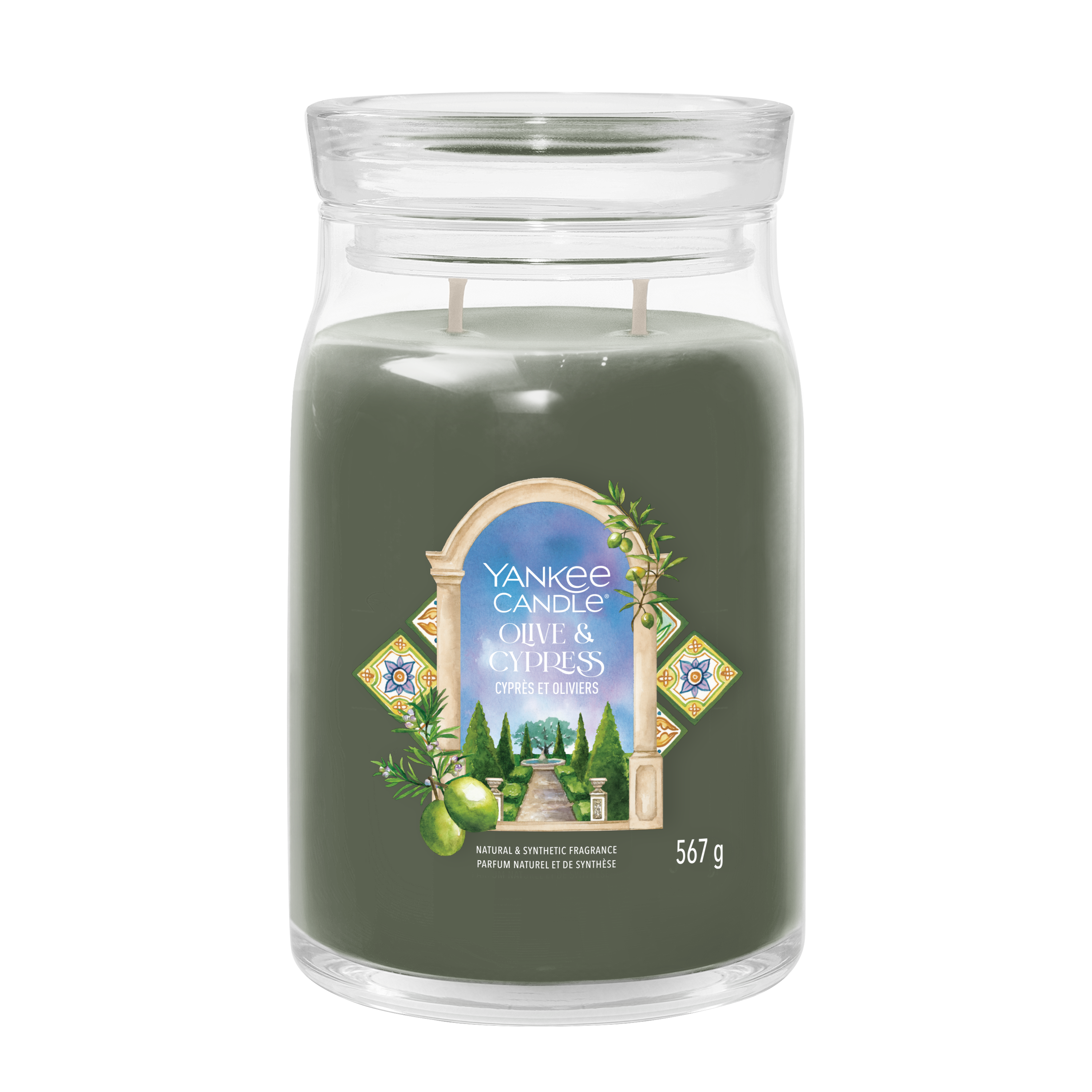 Olive & Cypress Signature Large Jar 567g 2-Docht