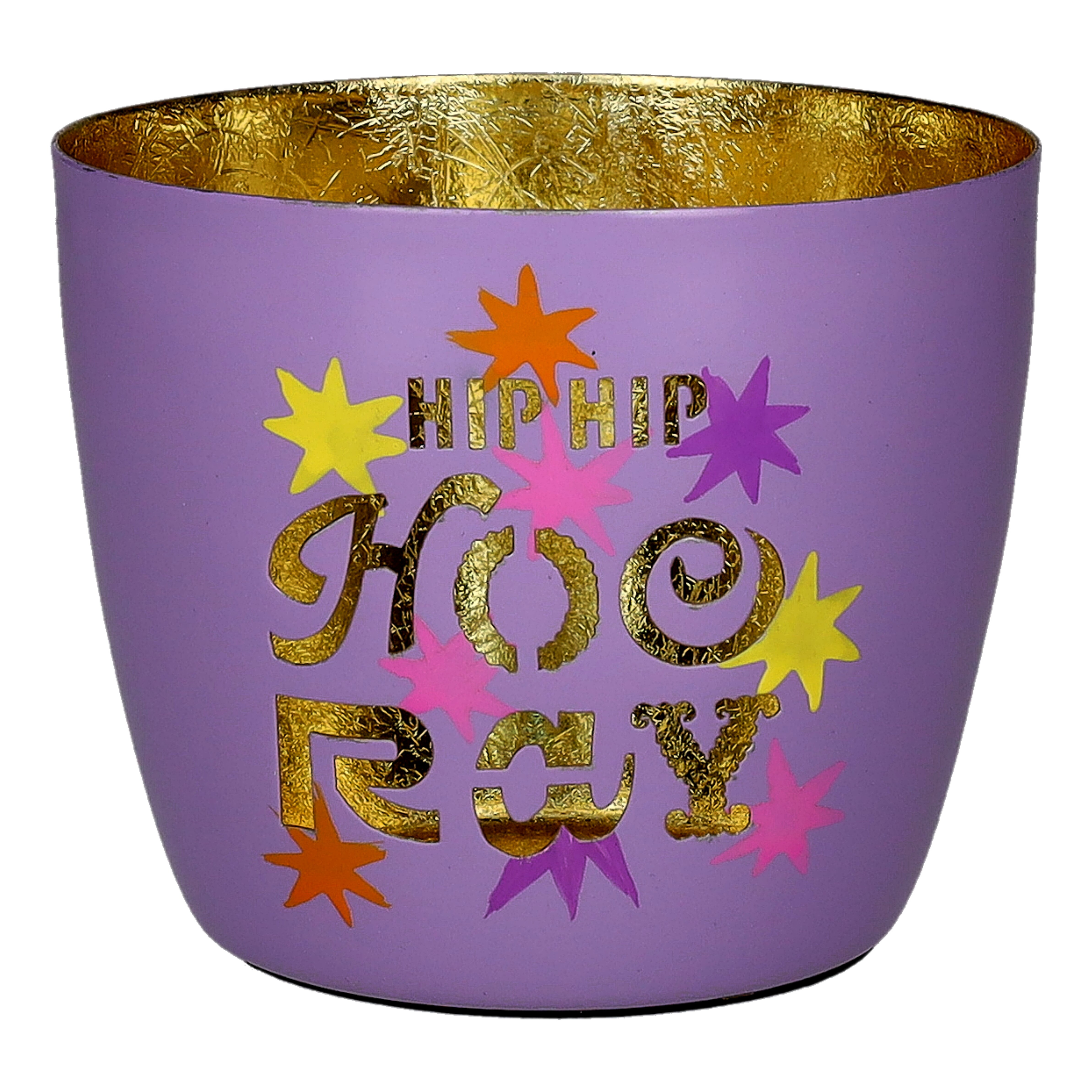 Teller, Becher, Hip Hop, Glitzer, Lila, Gold, Sterne, Becher mit Goldfolie