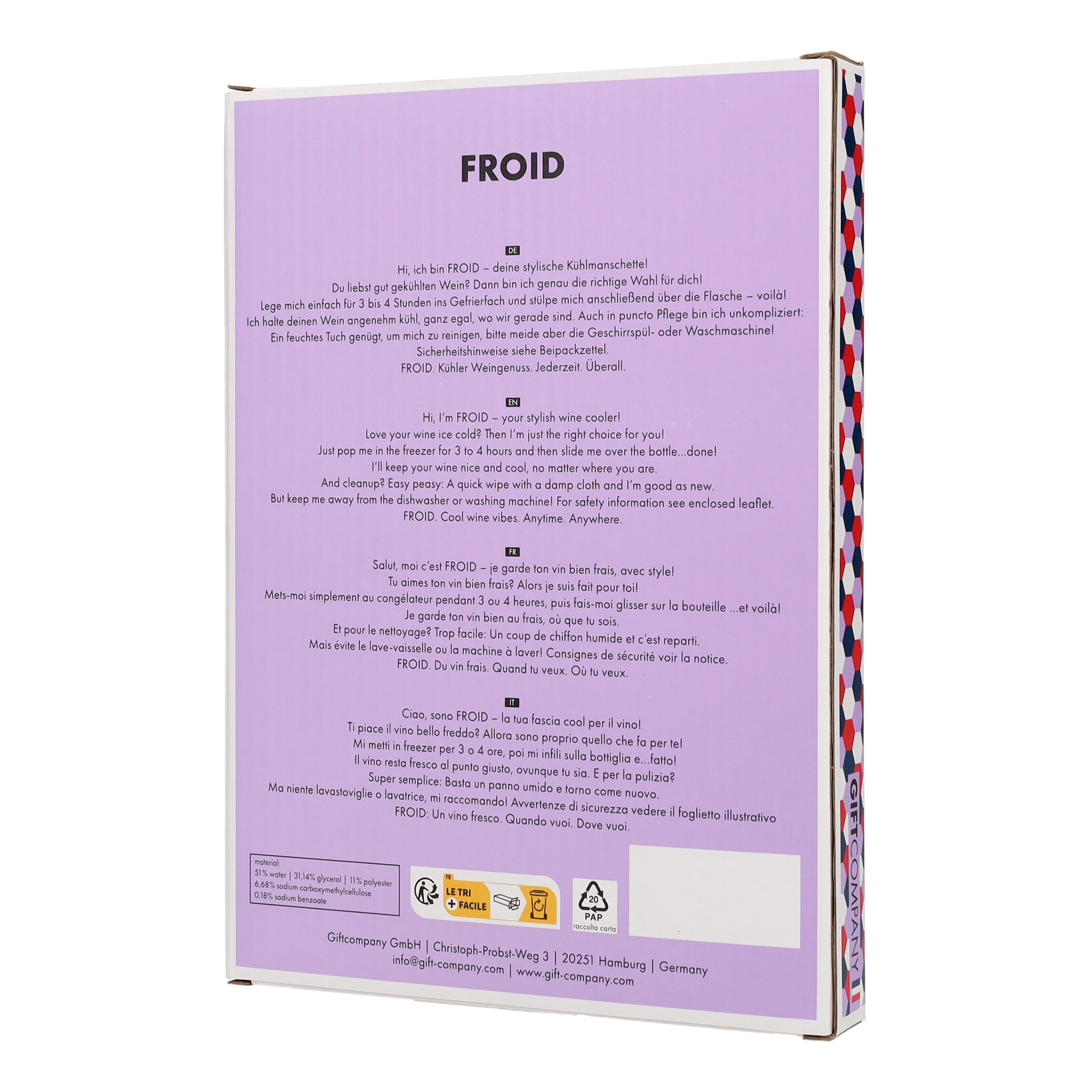 Box, lila, Verpackung, Text, Geschenk