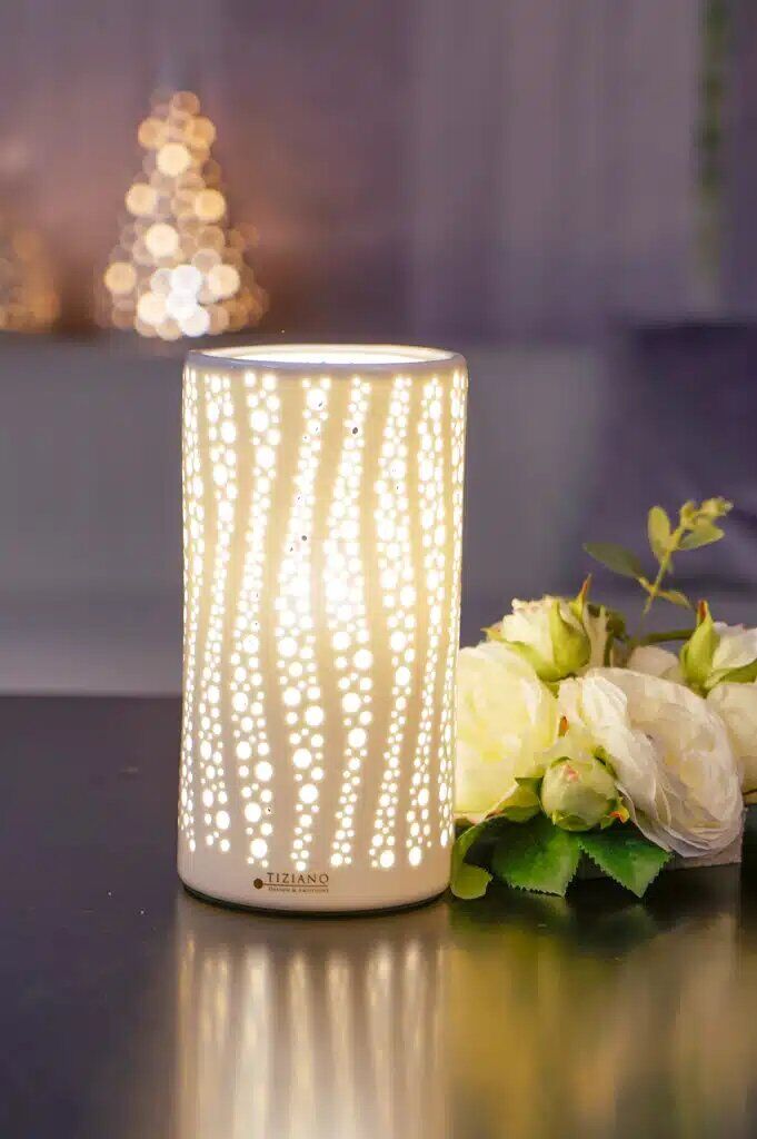 laviani-lampe-einzel Dekolampe Rodigo 28cm cremeweiß