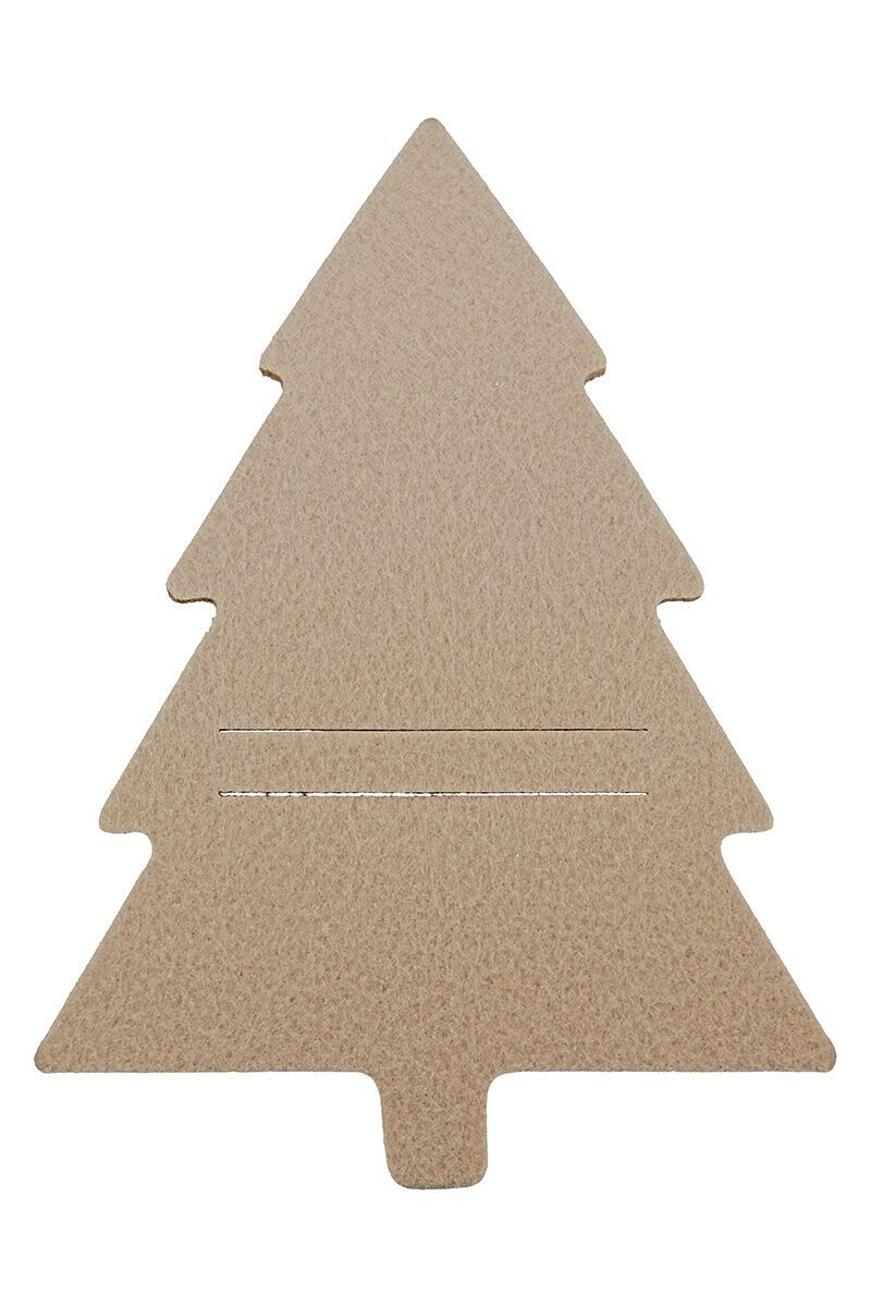 Bestecktasche Tannenbaum Filz beige Person