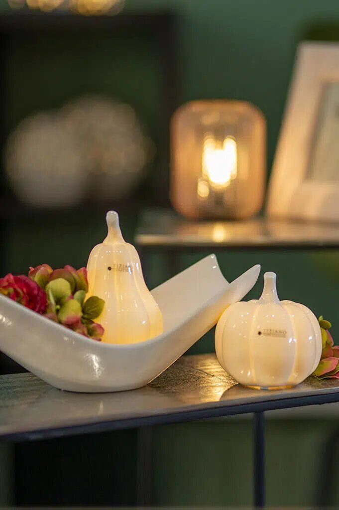 dekoset-sovana-kuerbis-pastazo-hoch-rund-ambiente Kürbis Pastazo rund 10cm LED Porzellan