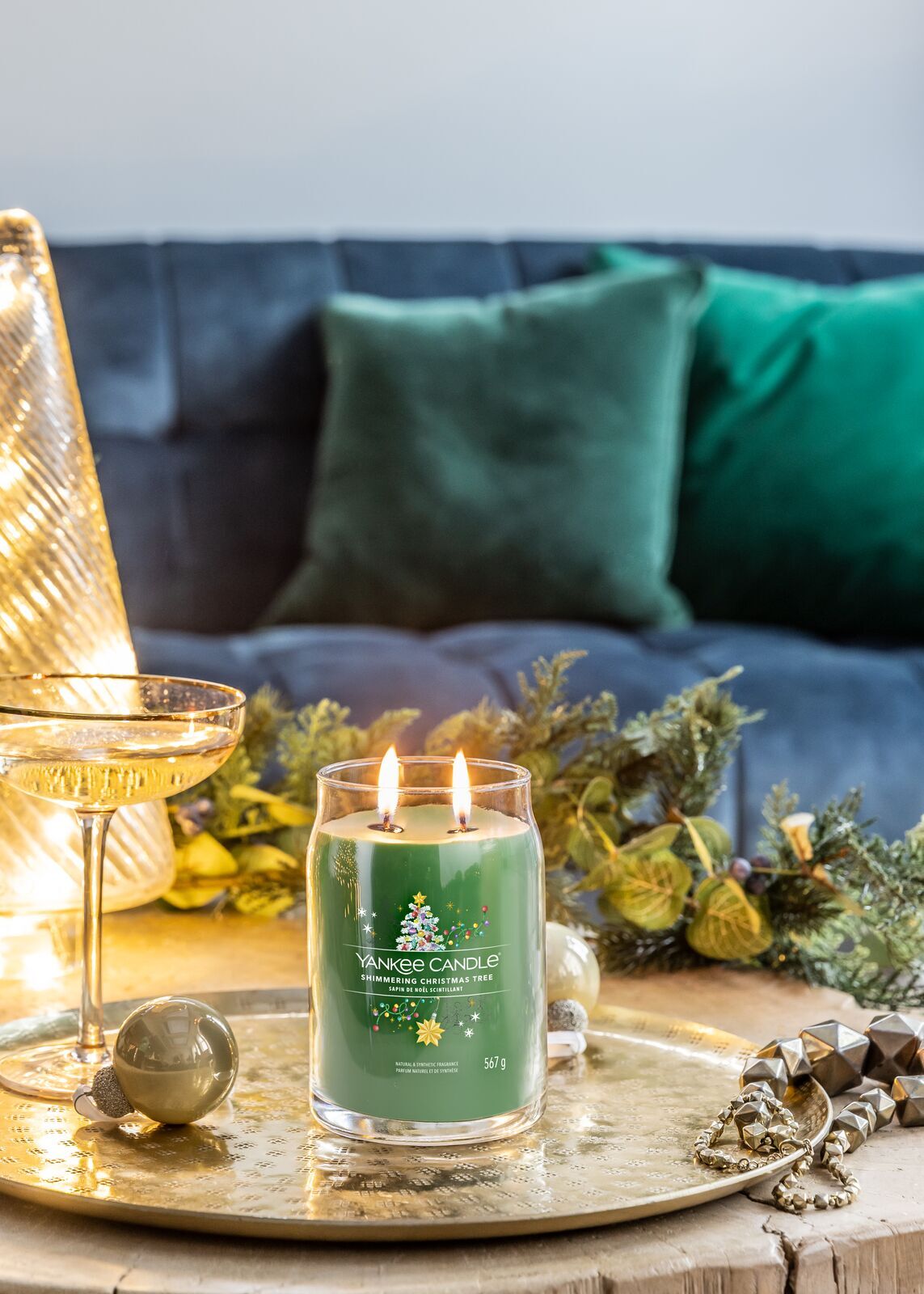 Shimmering Christmas Tree Signature Large Jar 567g 2-Docht