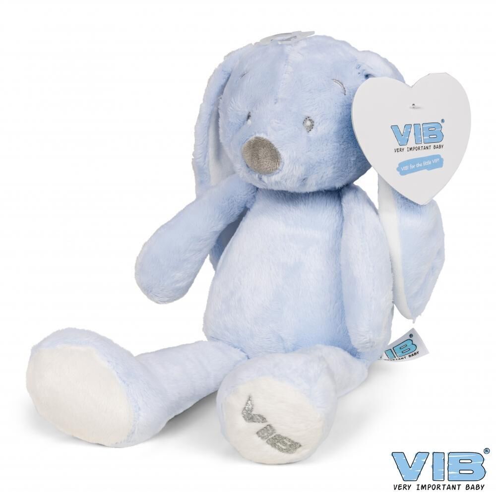 Plüsch Hase mit Bohnen Blau