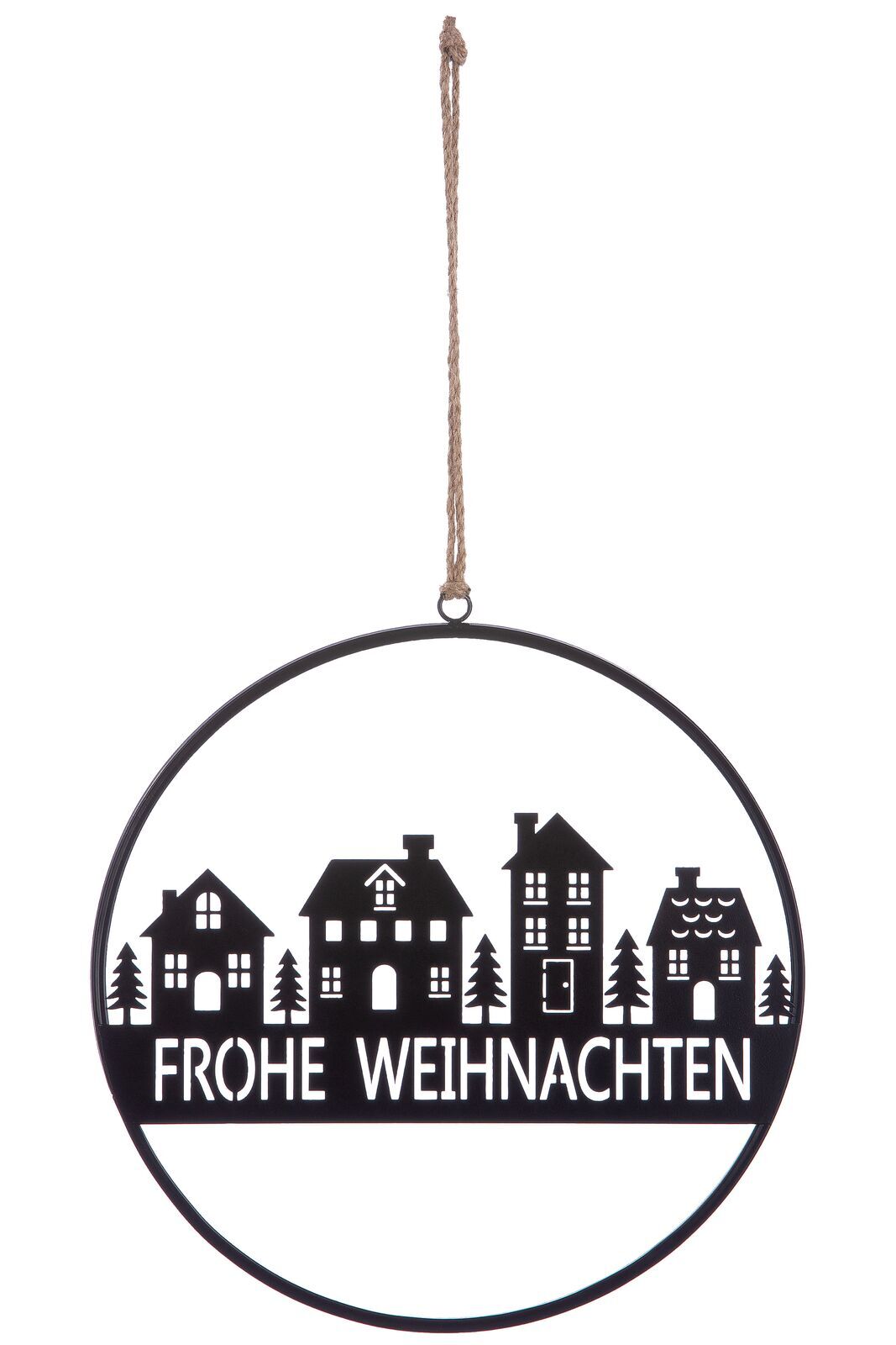 Deko Hänger Winterdorf "Frohe Weihnachten" Zubehör, Schmuck, Halskette, Kronleuchter, Lampe