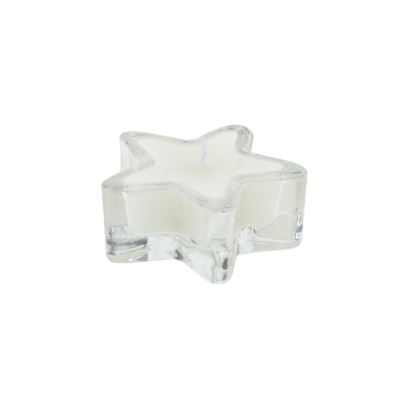 Kerze Stern weiß 6 Stück