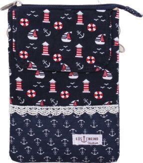 Patchwork Handtasche Umhängetasche (Navy 080)