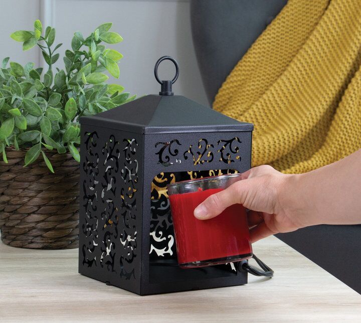 cottageschwarz4 Cottage Laterne Kerzenwärmer schwarz